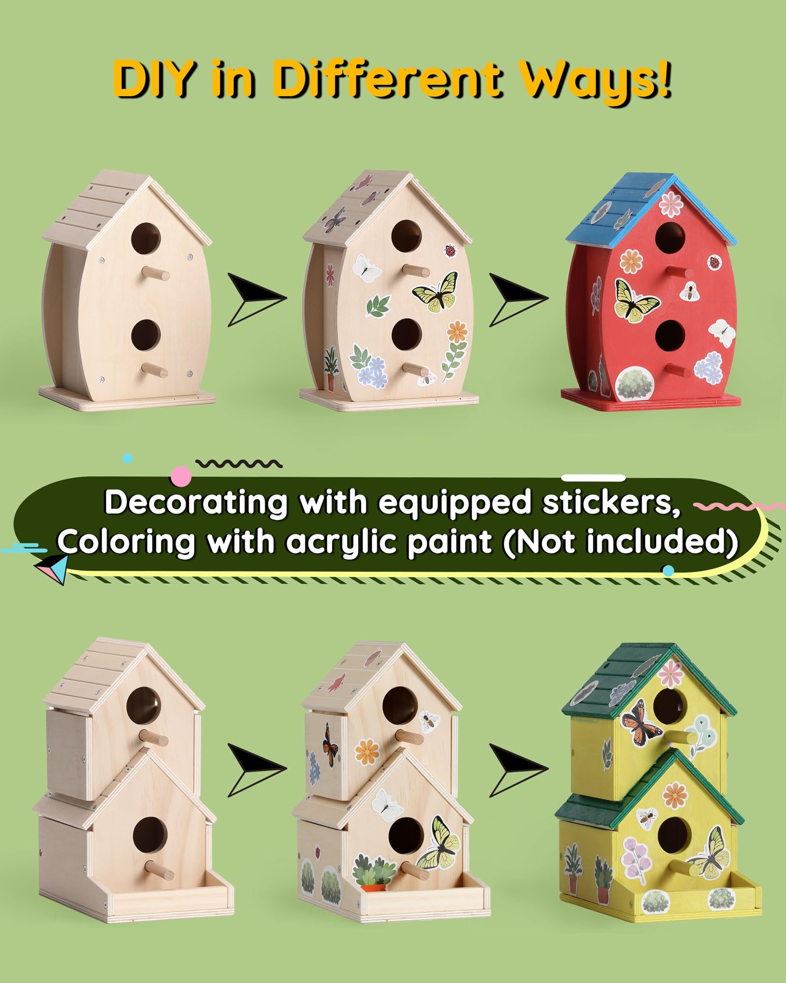 Wooden Toys Bird House Kit for Kids