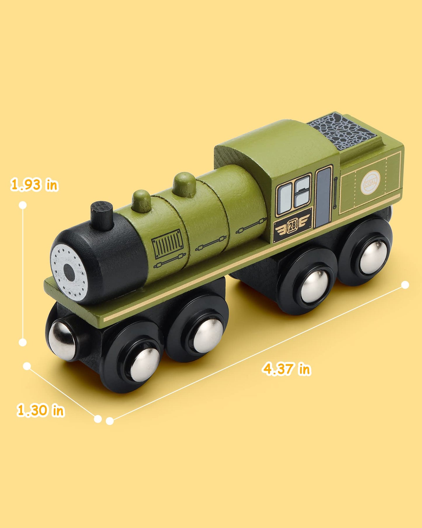 Wooden Magnetic Train Car Set (10 pcs)