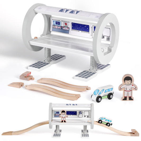 Wooden Space Station Train Set Accessories