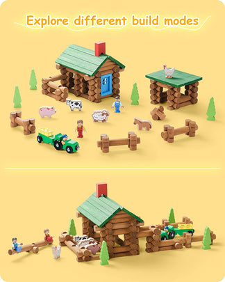different build modes-lincoln logs toy